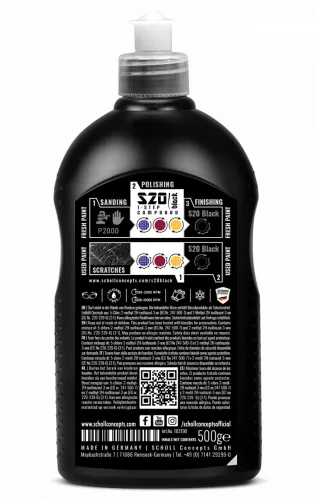 S20 BLACK Real 1-Step Polírpaszta 500 g